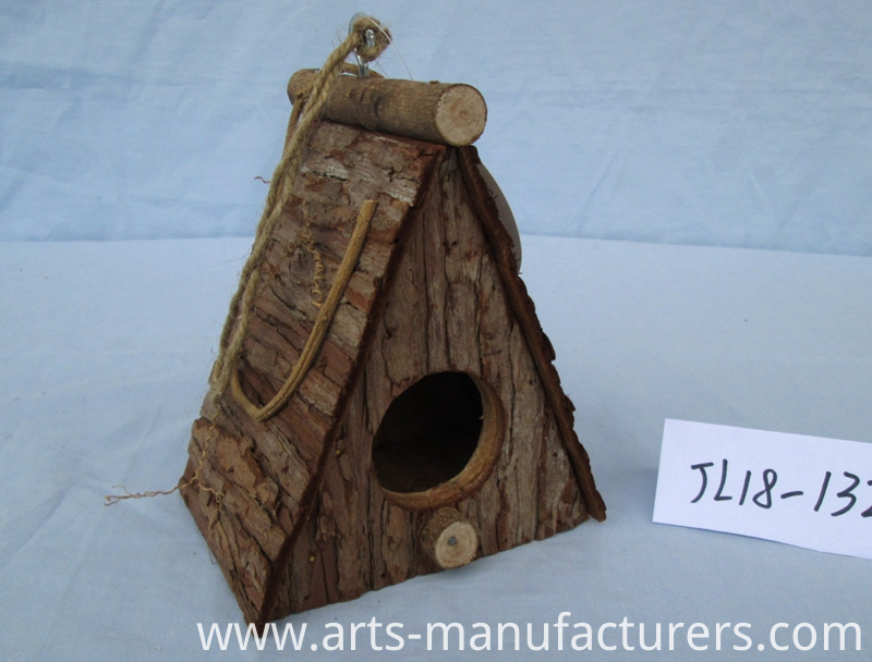 wood bark bird cage wood bark bird cage